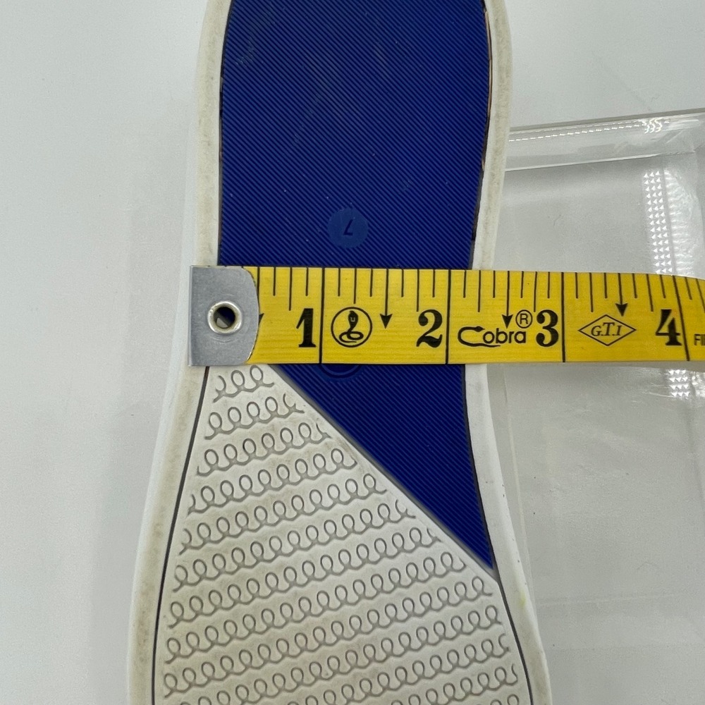 Rothys Women's The Sneaker Sz. 7 Shoes Navy Cream Maritime Tiger Stripe Comfort - Picture 12 of 12